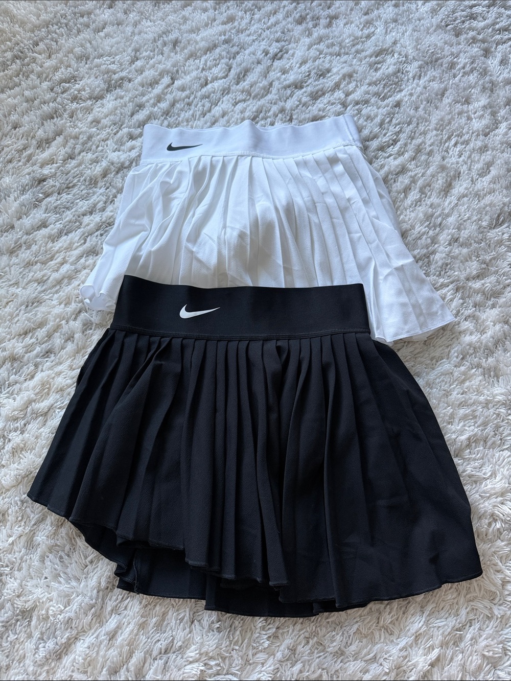 Nike Women's Pleated Mini Skirts — Black & White Duo